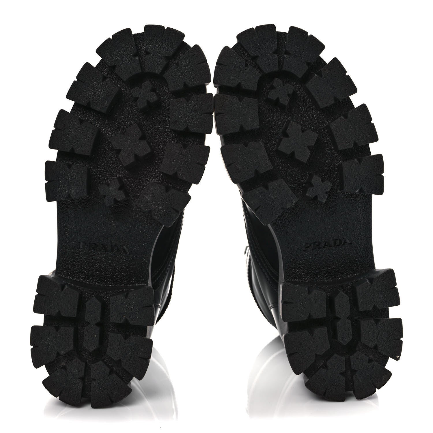 Prada Spazzolato Rois Nylon Metal Triangle Logo Monolith Pouch Pocket 55mm Boots 39.5 Black 6 of 8
