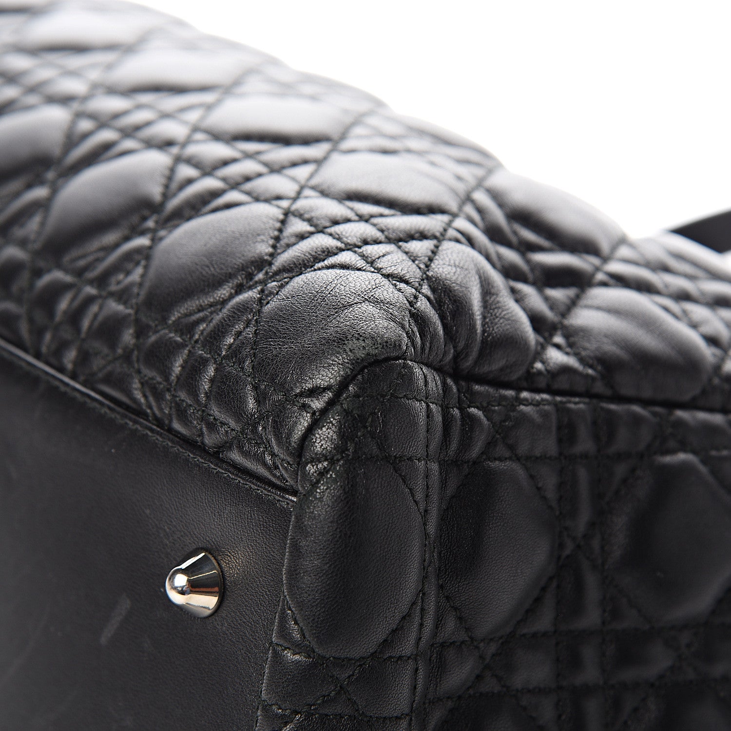 Christian Dior Lambskin Cannage Medium Dior Soft Shopping Tote Black 11 of 12