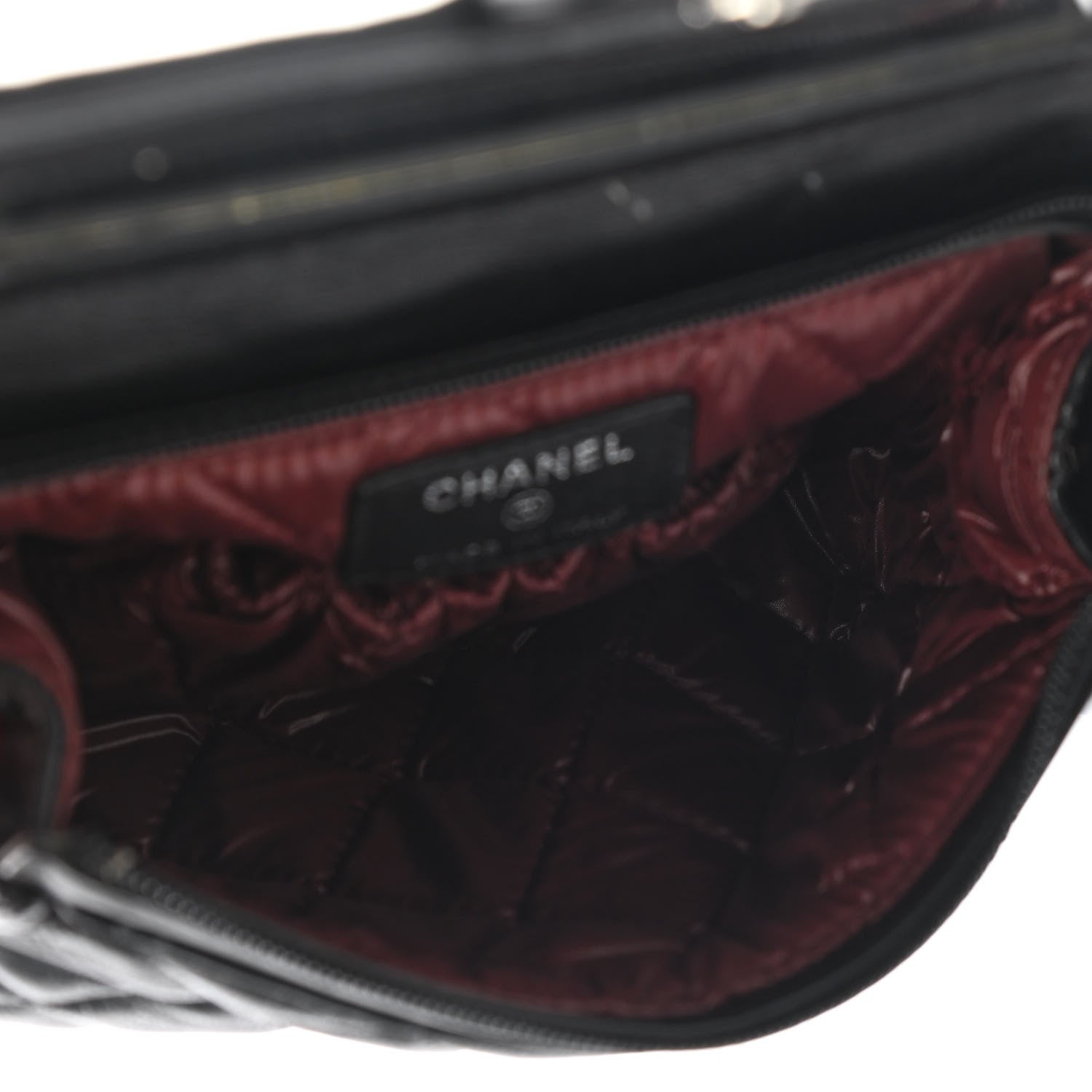 Chanel Lambskin Quilted Flap Cosmetic Case Black 5 of 9