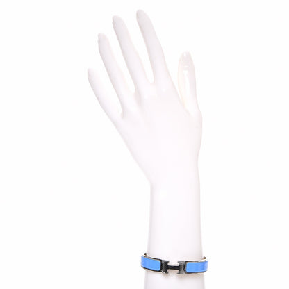 Hermes Enamel Narrow Clic Clac H Bracelet PM Bleu Transat 2 of 9