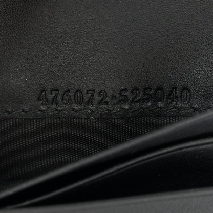 Gucci Calfskin Queen Margaret Card Case Wallet Black Mystic White 8 of 11