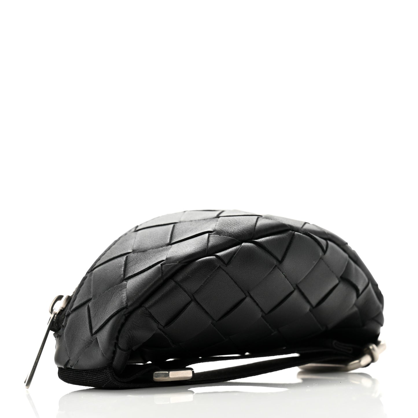 Nappa Intrecciato Wrist Pouch Black