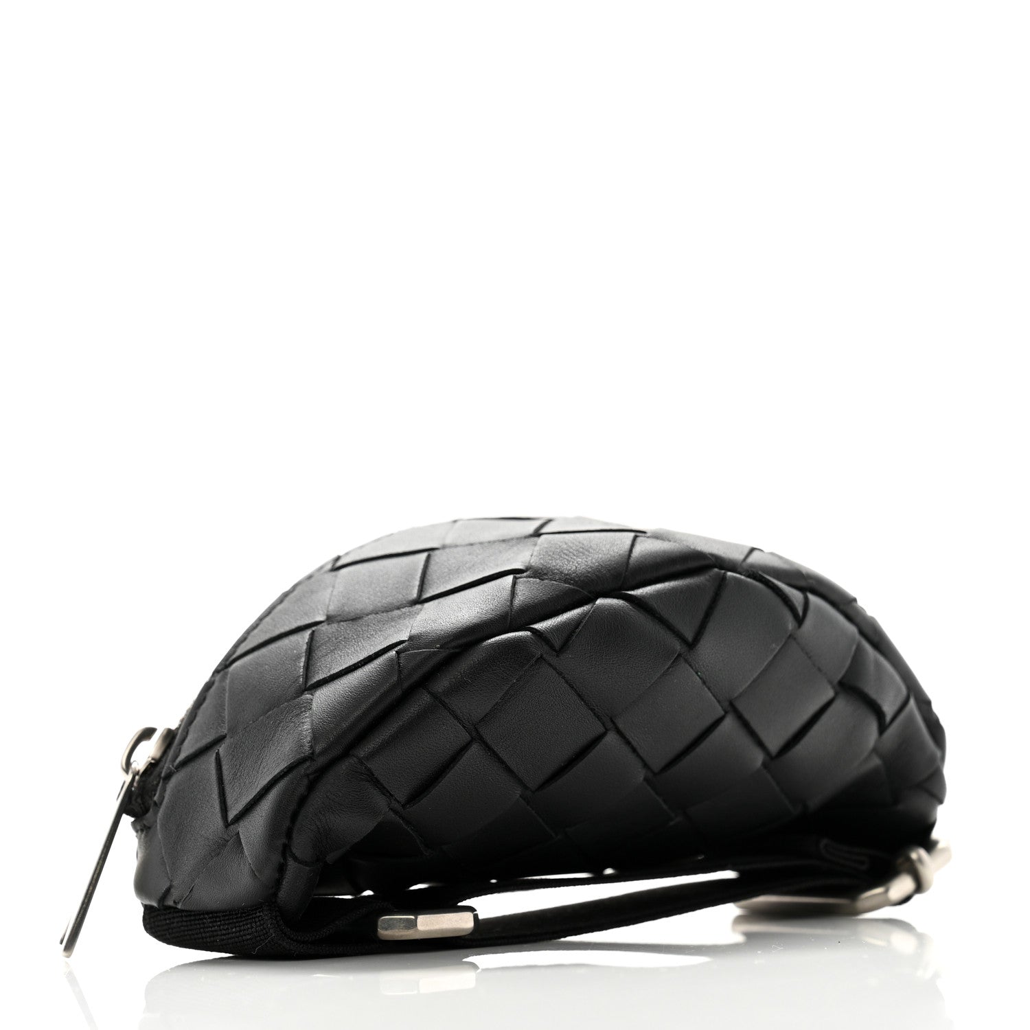 Bottega Veneta Nappa Intrecciato Wrist Pouch Black 4 of 9