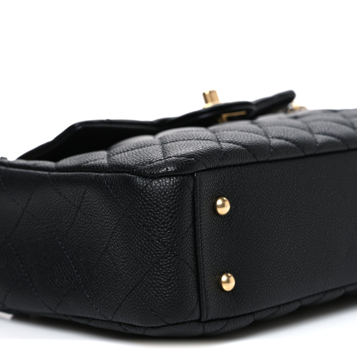 Chanel Caviar Calfskin Quilted Small Top Handle Flap Black 9 of 10