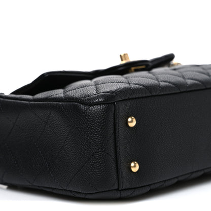 Chanel Caviar Calfskin Quilted Small Top Handle Flap Black 9 of 10