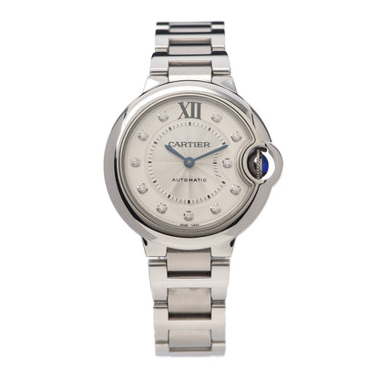 Cartier Stainless Steel Diamond 33mm Ballon Bleu De Cartier Automatic Watch 1 of 6