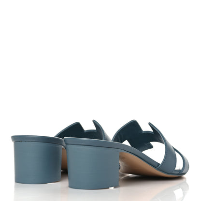 Hermes Calfskin Oasis Sandals 36 Bleu Velvet 4 of 8