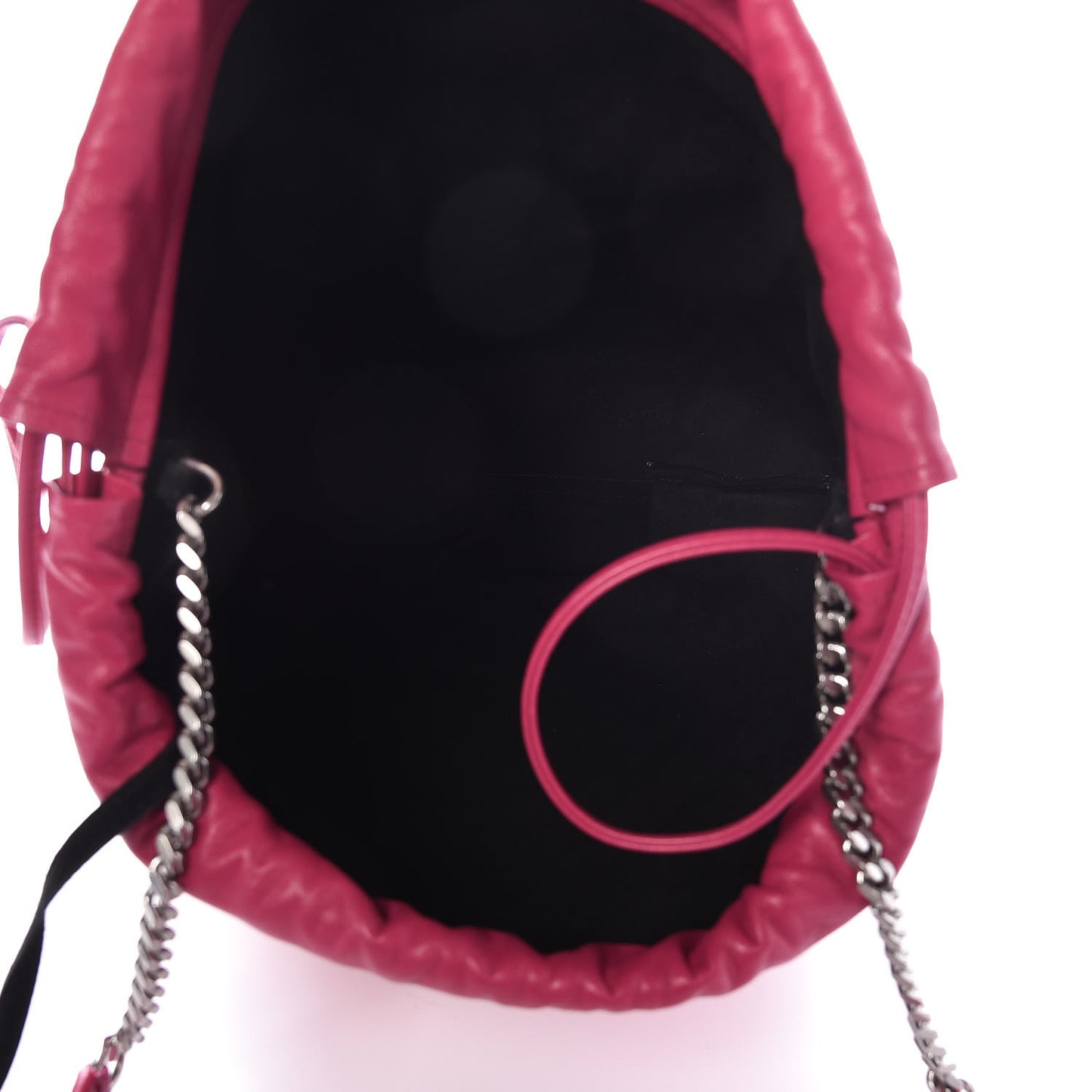 Lambskin Teddy Drawstring Bag Freesia