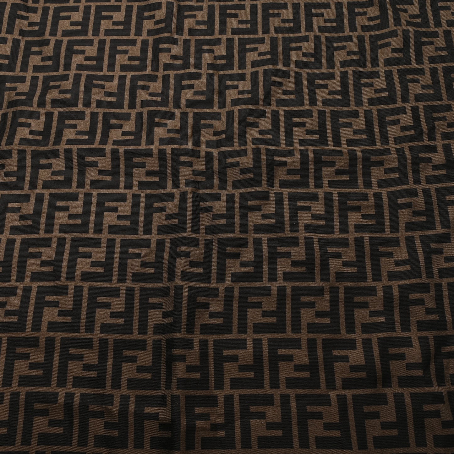 Silk FF Scarf Brown Black Red