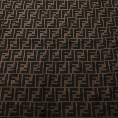 Fendi Silk FF Scarf Brown Black Red 2 of 3
