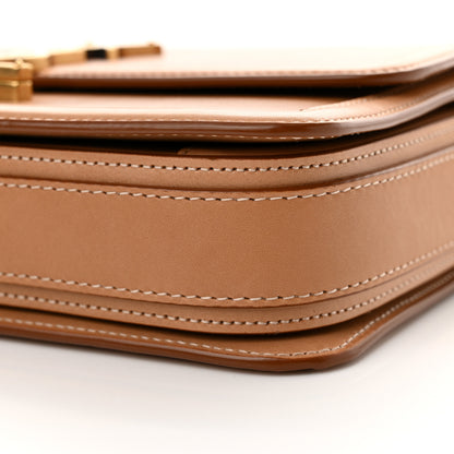 Saint Laurent Box Calfskin Monogram Medium Solferino Satchel Natural Tan 9 of 15