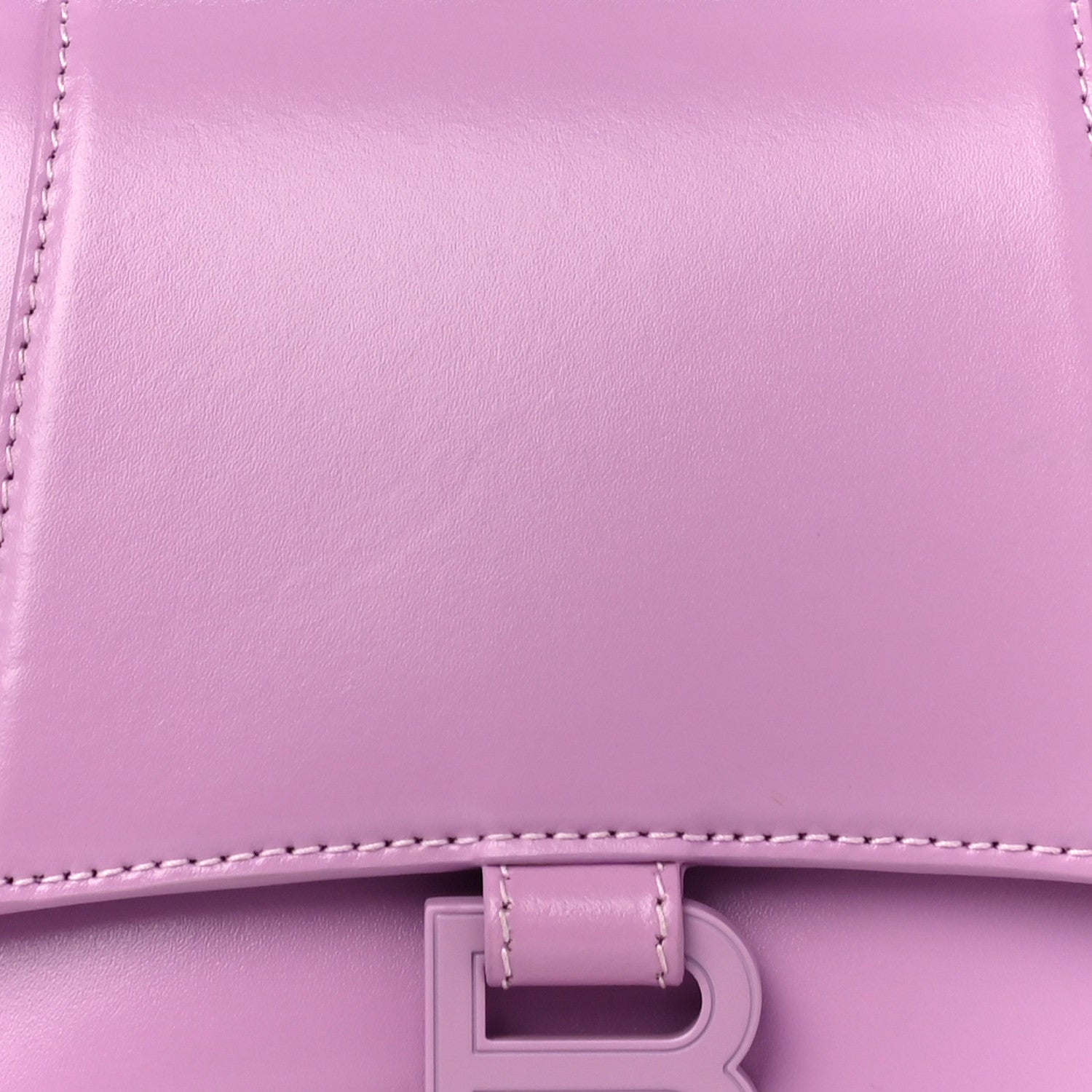 Balenciaga Shiny Box Calfskin Tonal B Small Hourglass Top Handle Bag Lilac 7 of 10