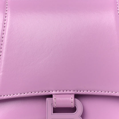 Balenciaga Shiny Box Calfskin Tonal B Small Hourglass Top Handle Bag Lilac 7 of 10