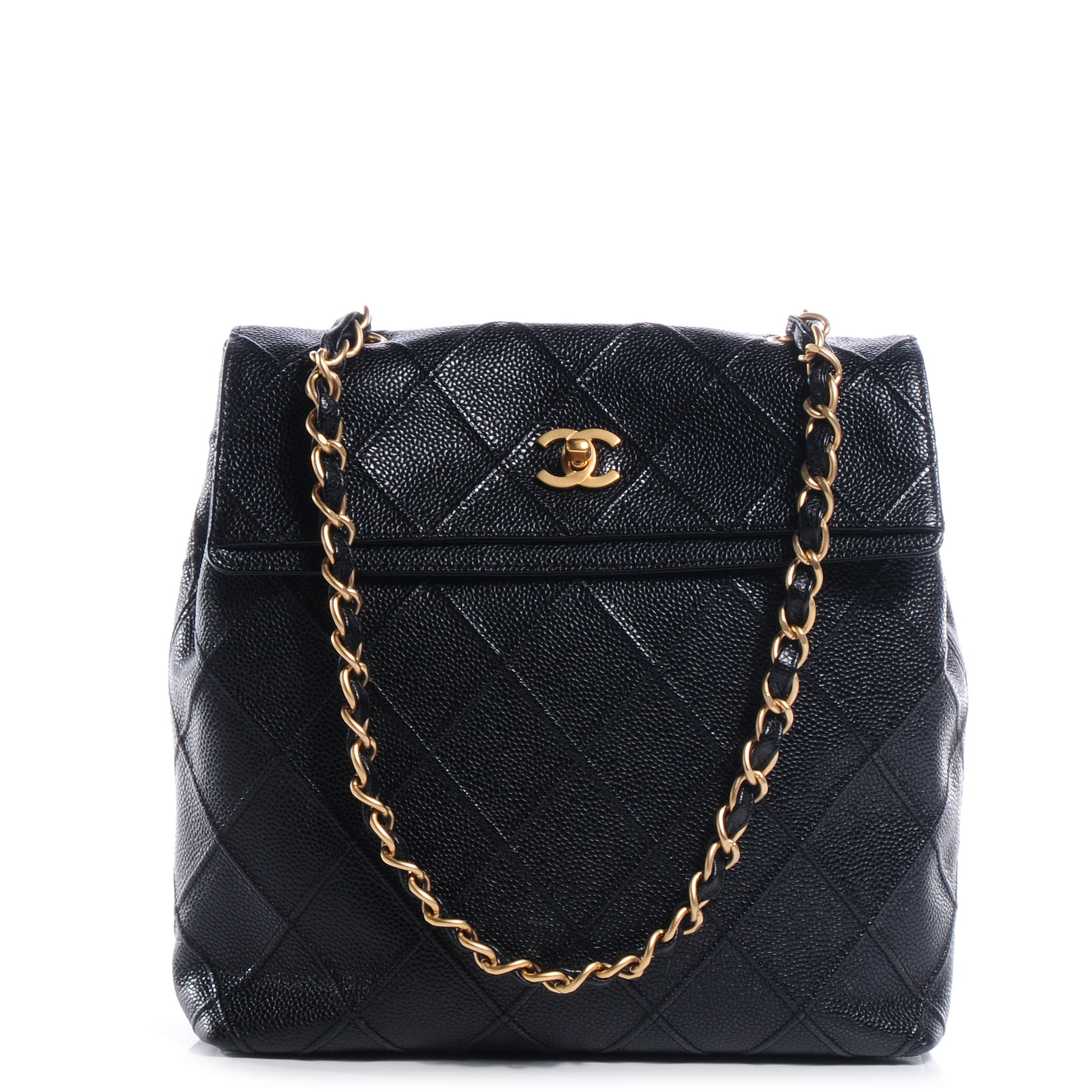 Chanel Caviar Diamond Stitched Shoulder Bag Black 1 of 8