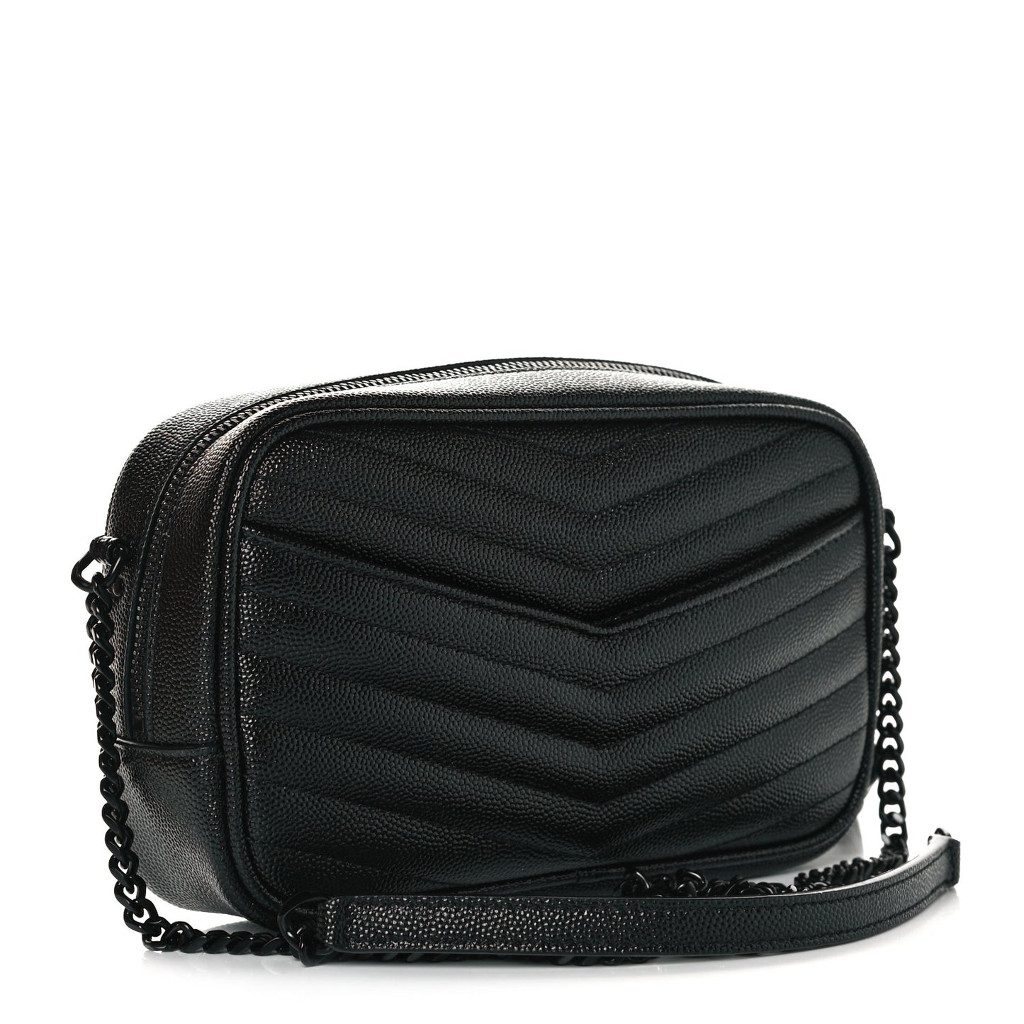 Grain De Poudre Matelasse Monogram Mini Lou Camera Bag Black