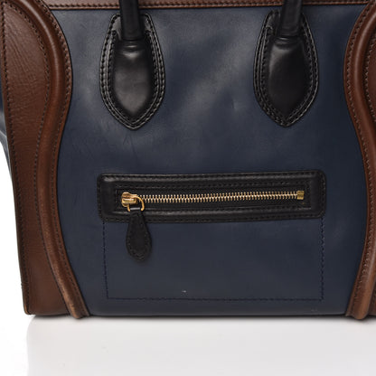 Celine Smooth Calfskin Mini Tri-Color Luggage Navy 11 of 21