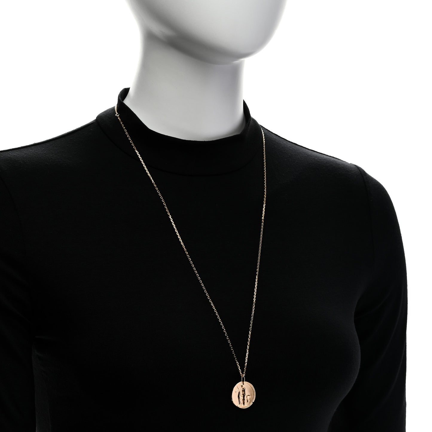 18K Yellow Gold Zodiac Virgo Pendant Necklace