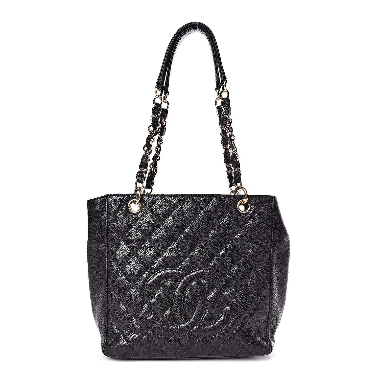 Chanel Caviar Quilted Petit Shopping Tote PST Black 1 of 10