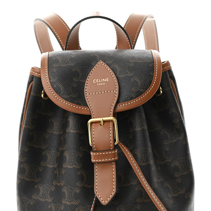 Celine Triomphe Canvas Calfskin Mini Folco Backpack Tan 9 of 11
