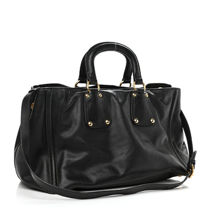 Prada Soft Calf Satchel Black 3 of 12