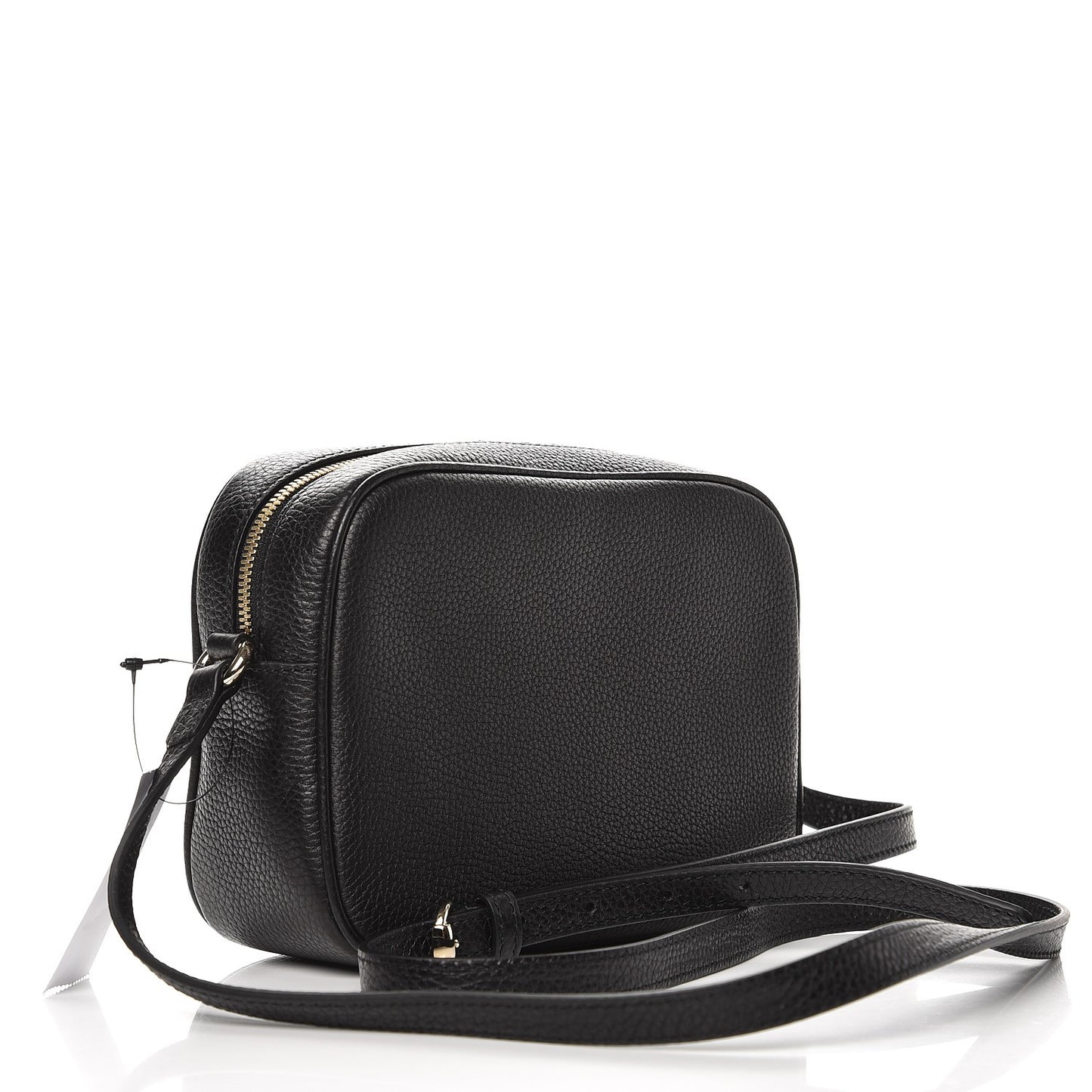 Pebbled Calfskin Small Soho Disco Bag Black
