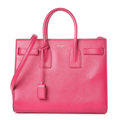 Saint Laurent Calfskin Small Sac De Jour Lipstick Fuchsia 1 of 19