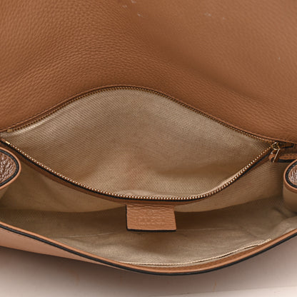 Gucci Pebbled Calfskin Medium Soho Clutch Camelia 5 of 14