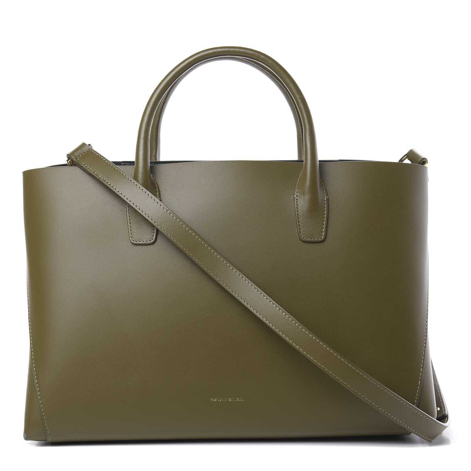 Mansur Gavriel Calfskin Folded Bag Olive 1 of 13
