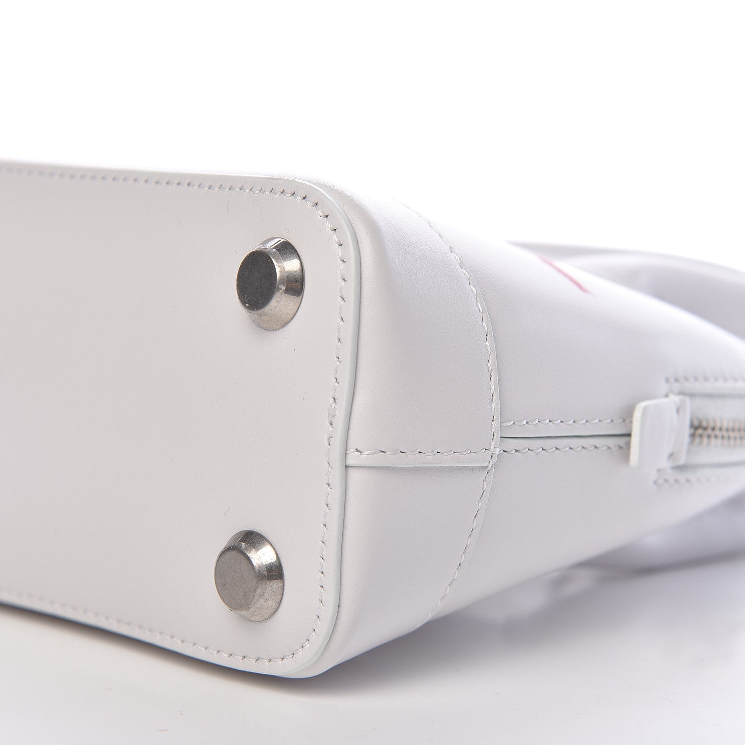 Balenciaga Calfskin Lipstick Logo XXS Ville Top Handle Bag White 10 of 10