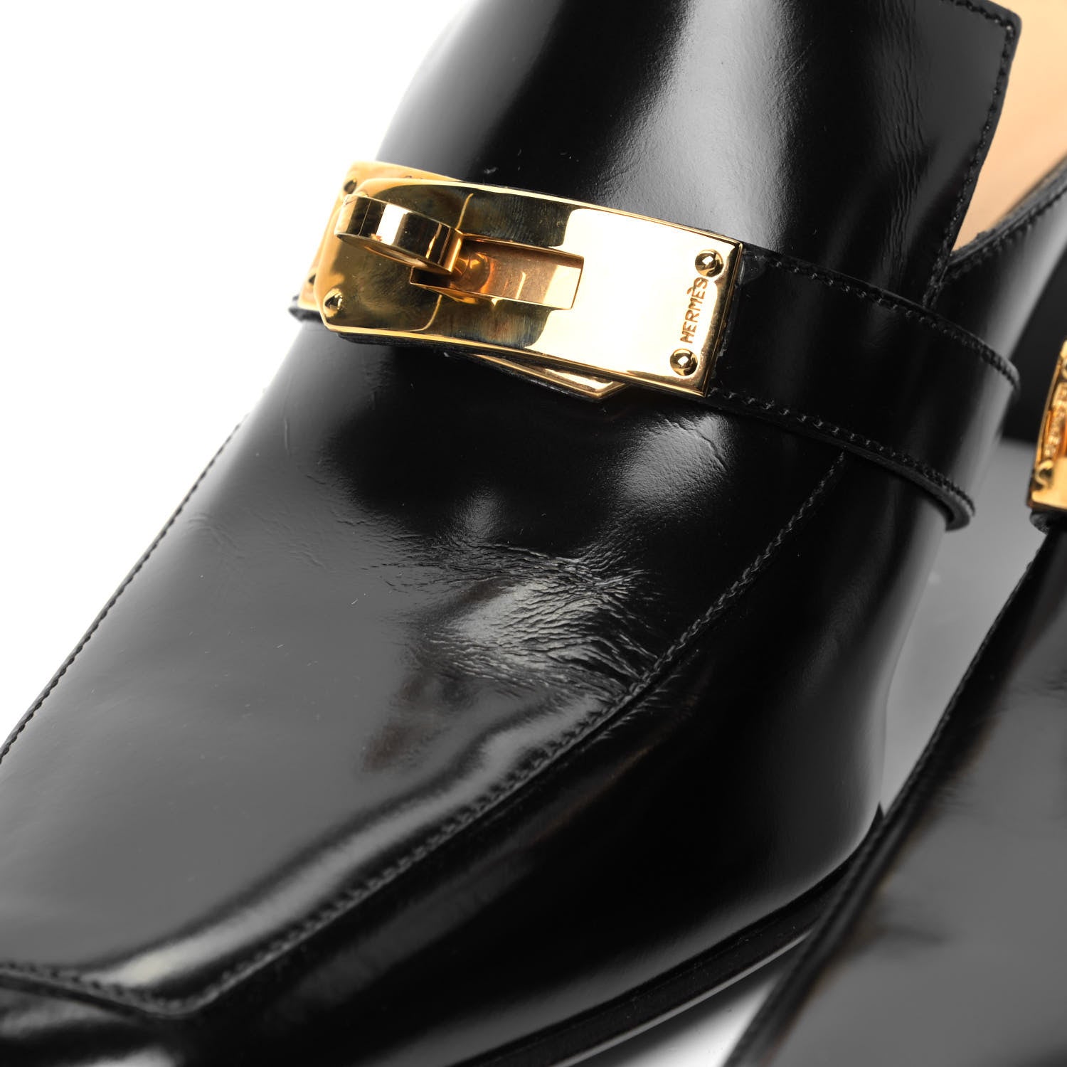 Hermes Goatskin Blossom Mules 38 Black 3 of 11