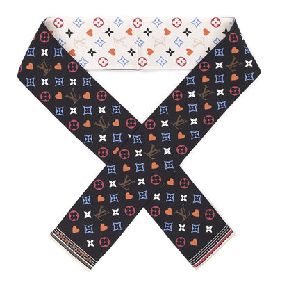 Louis Vuitton Silk Game On Bandeau Black White 1 of 3