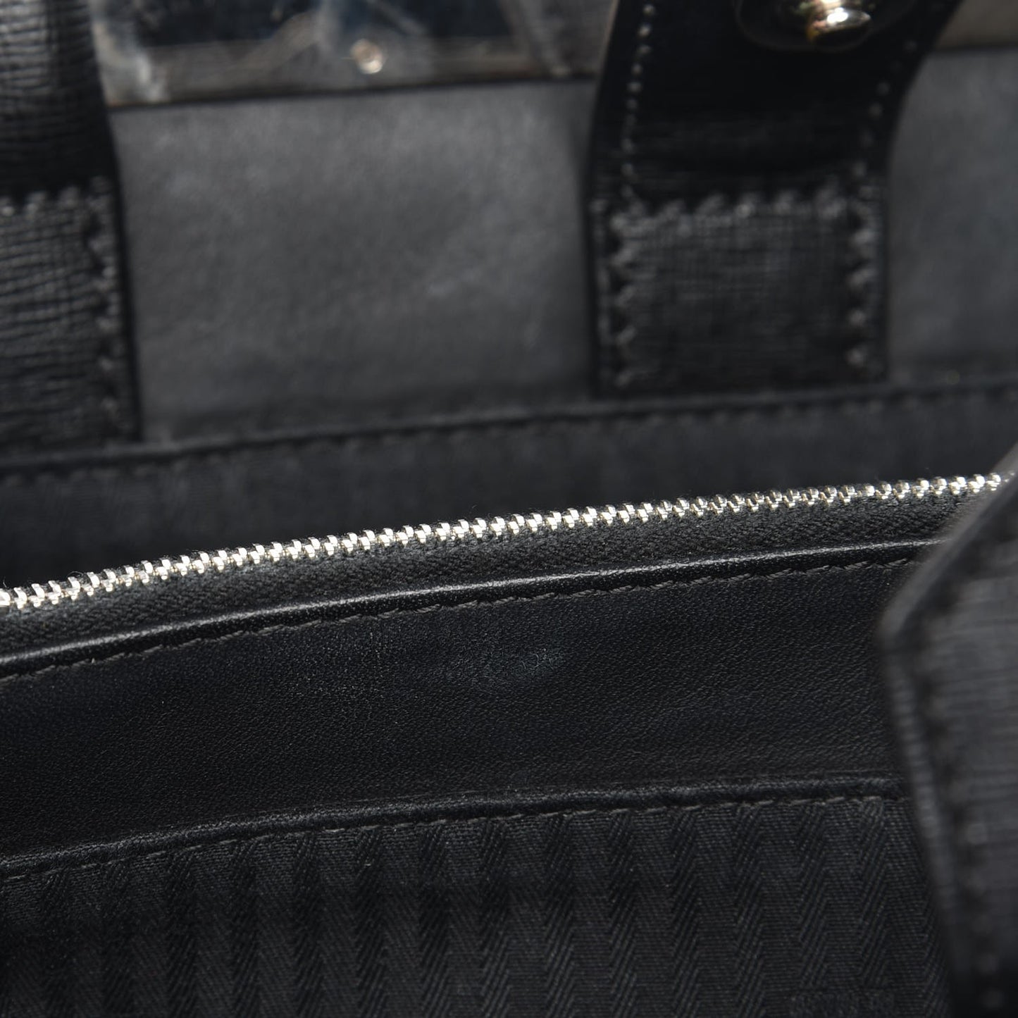 Saffiano Monster Colorblock Petite 2Jours Tote Black
