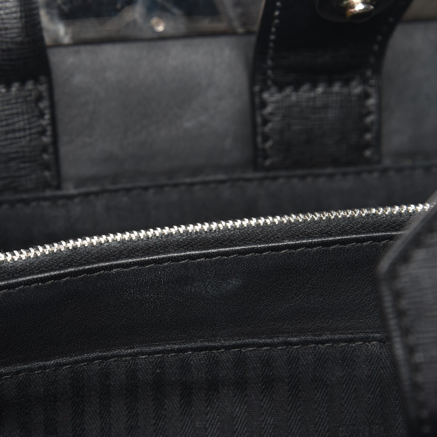 Fendi Saffiano Monster Colorblock Petite 2Jours Tote Black 9 of 9