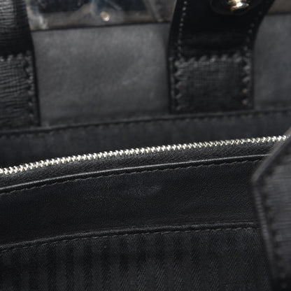 Fendi Saffiano Monster Colorblock Petite 2Jours Tote Black 9 of 9