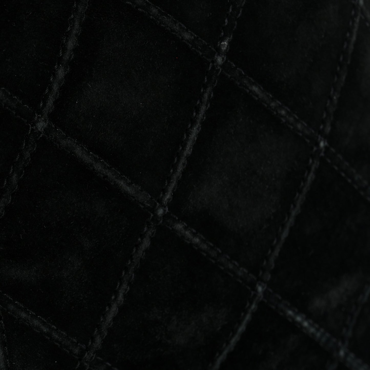 Suede Stitched Hobo Black