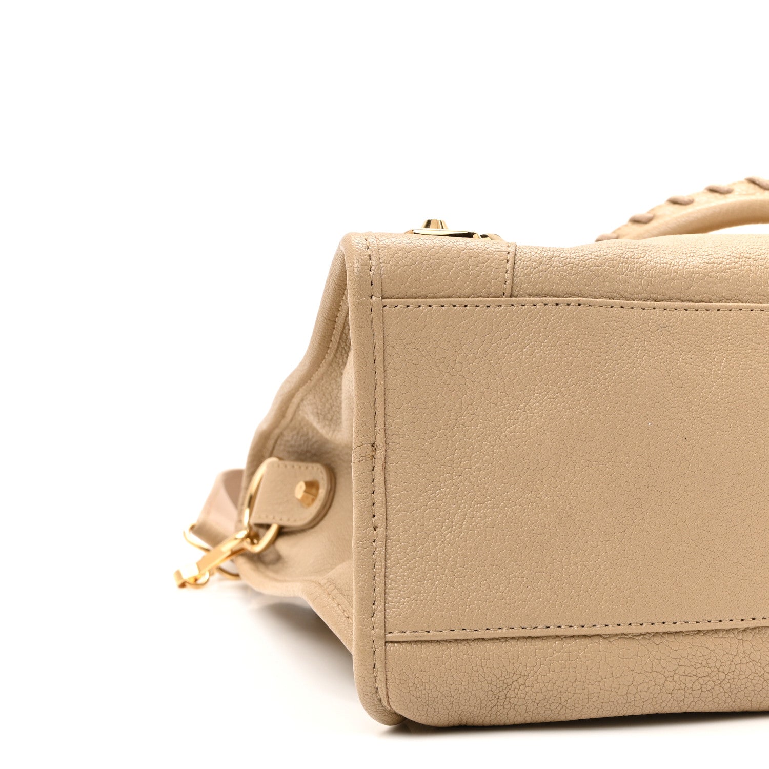 Balenciaga Shiny Goatskin Gold Metallic Edge Hardware City Beige Sahara 15 of 17