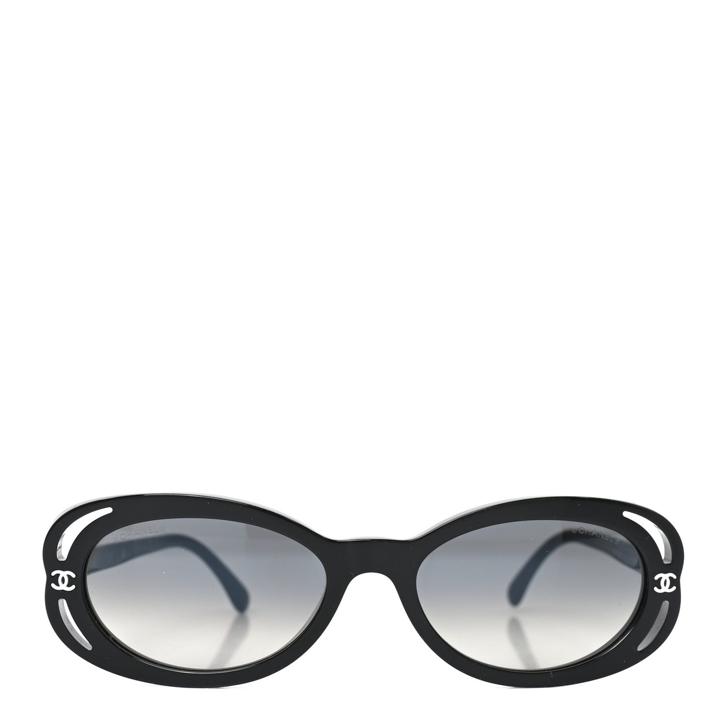 Acetate Oval Sunglasses 71571A Black
