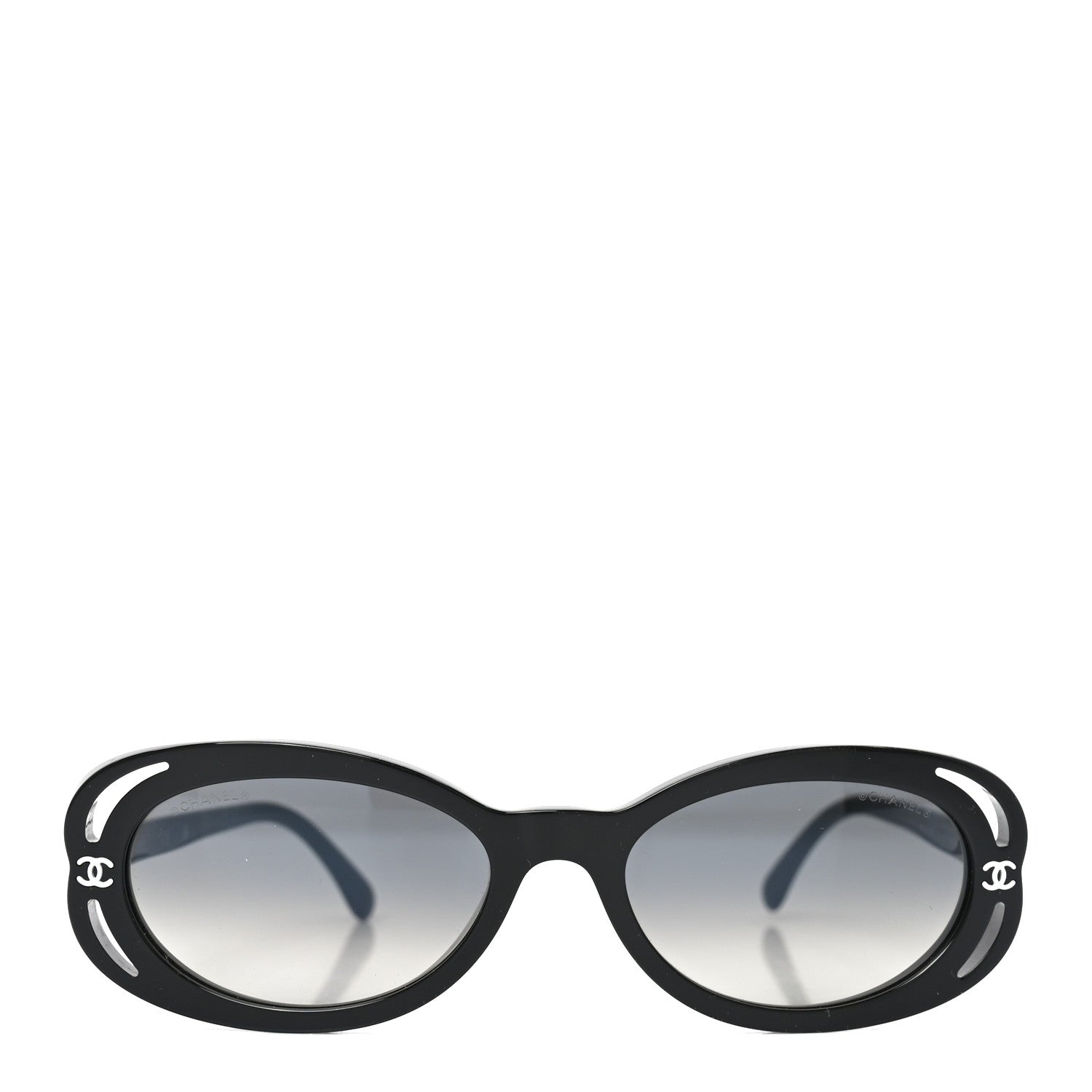 Chanel Acetate Oval Sunglasses 71571A Black 2 of 6