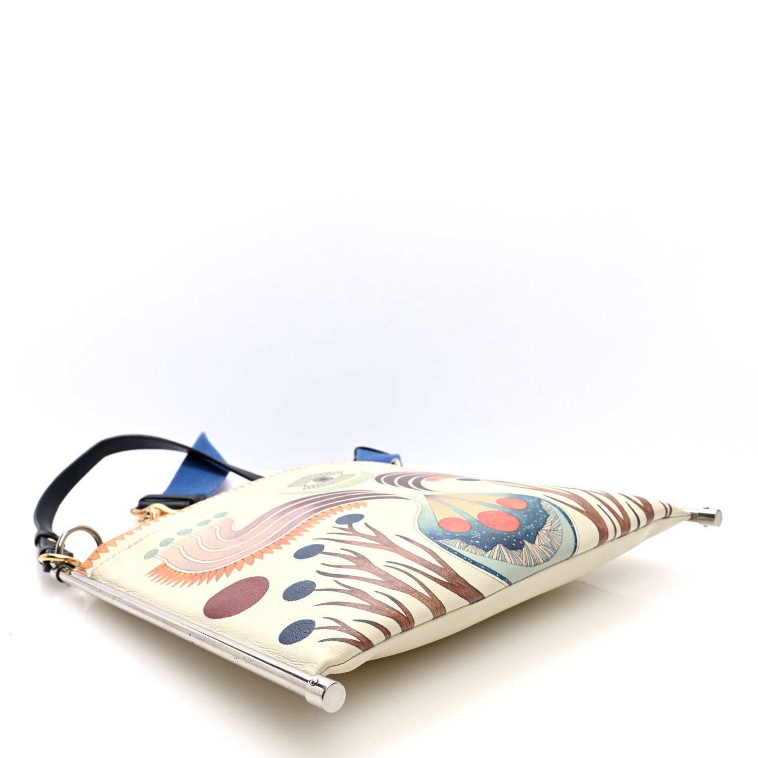 Chloe Smooth Calfskin Small Roy Clutch White Multicolor 4 of 9