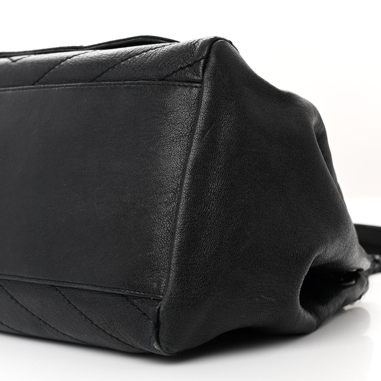 Vintage Lambskin Chevron Monogram Medium Nolita Black