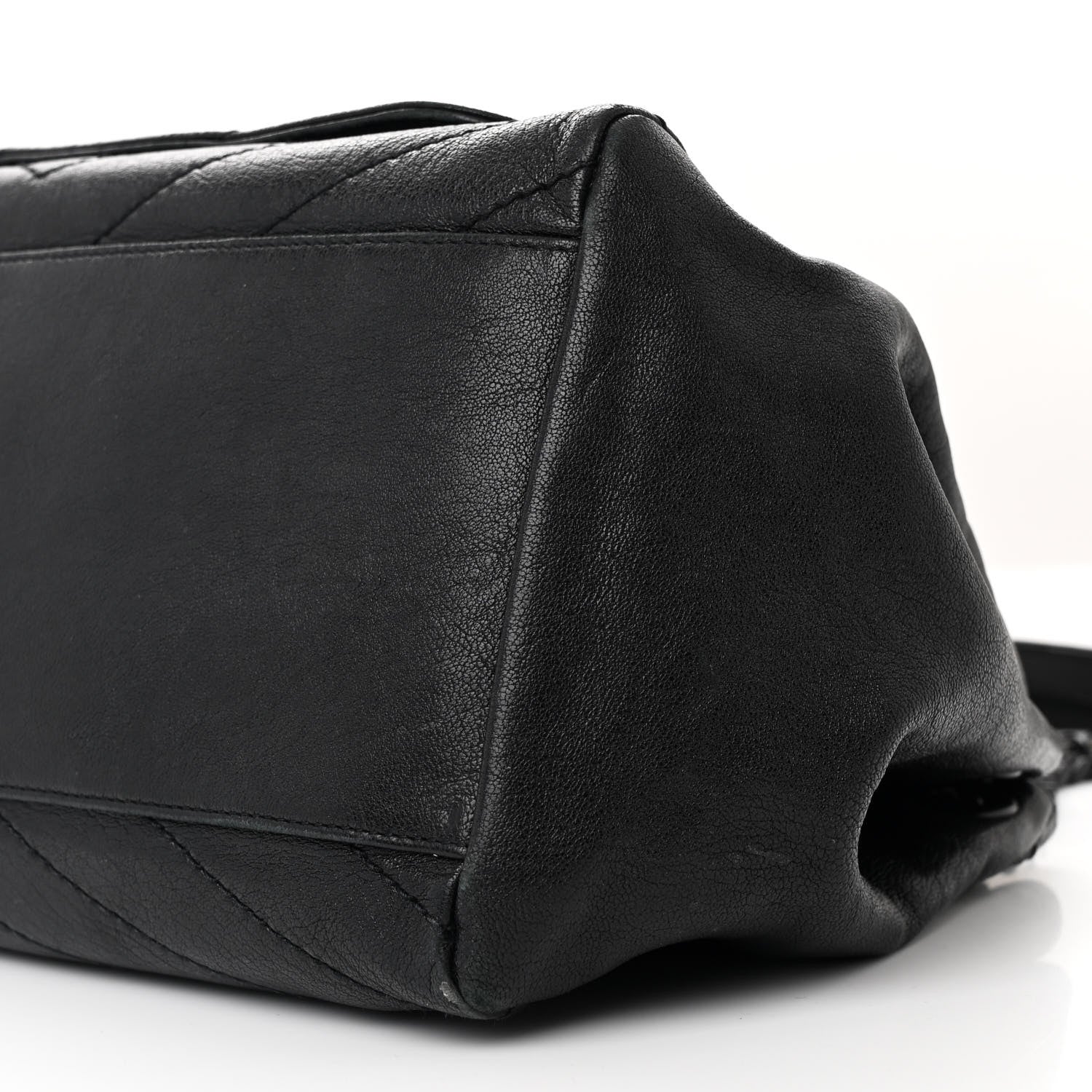 Saint Laurent Vintage Lambskin Chevron Monogram Medium Nolita Black 10 of 11