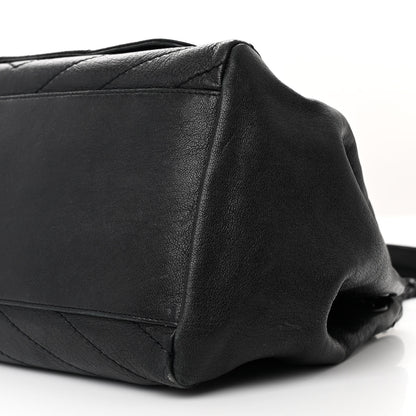 Saint Laurent Vintage Lambskin Chevron Monogram Medium Nolita Black 10 of 11