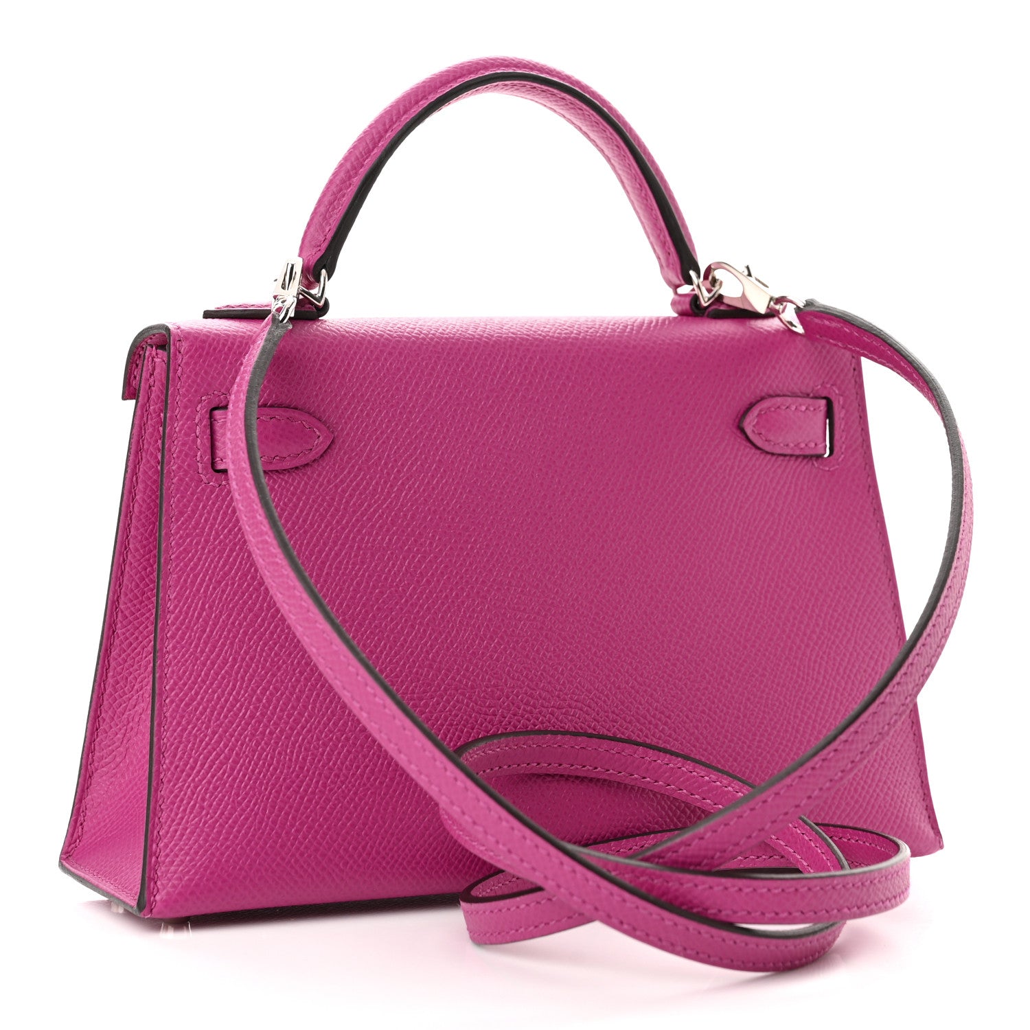 Hermes Epsom Mini Kelly Sellier 20 Rose Pourpre 2 of 10