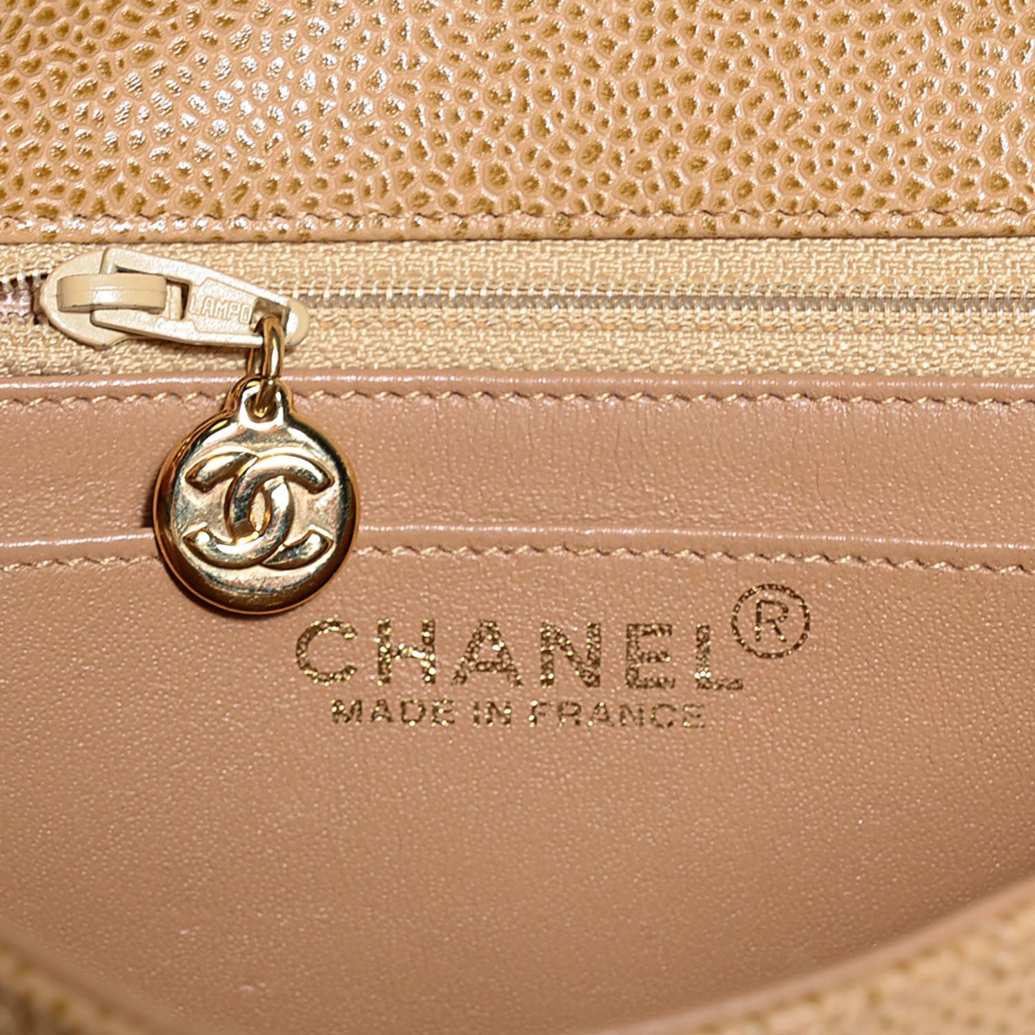 Chanel Caviar Quilted Mini Square Flap Beige 6 of 9