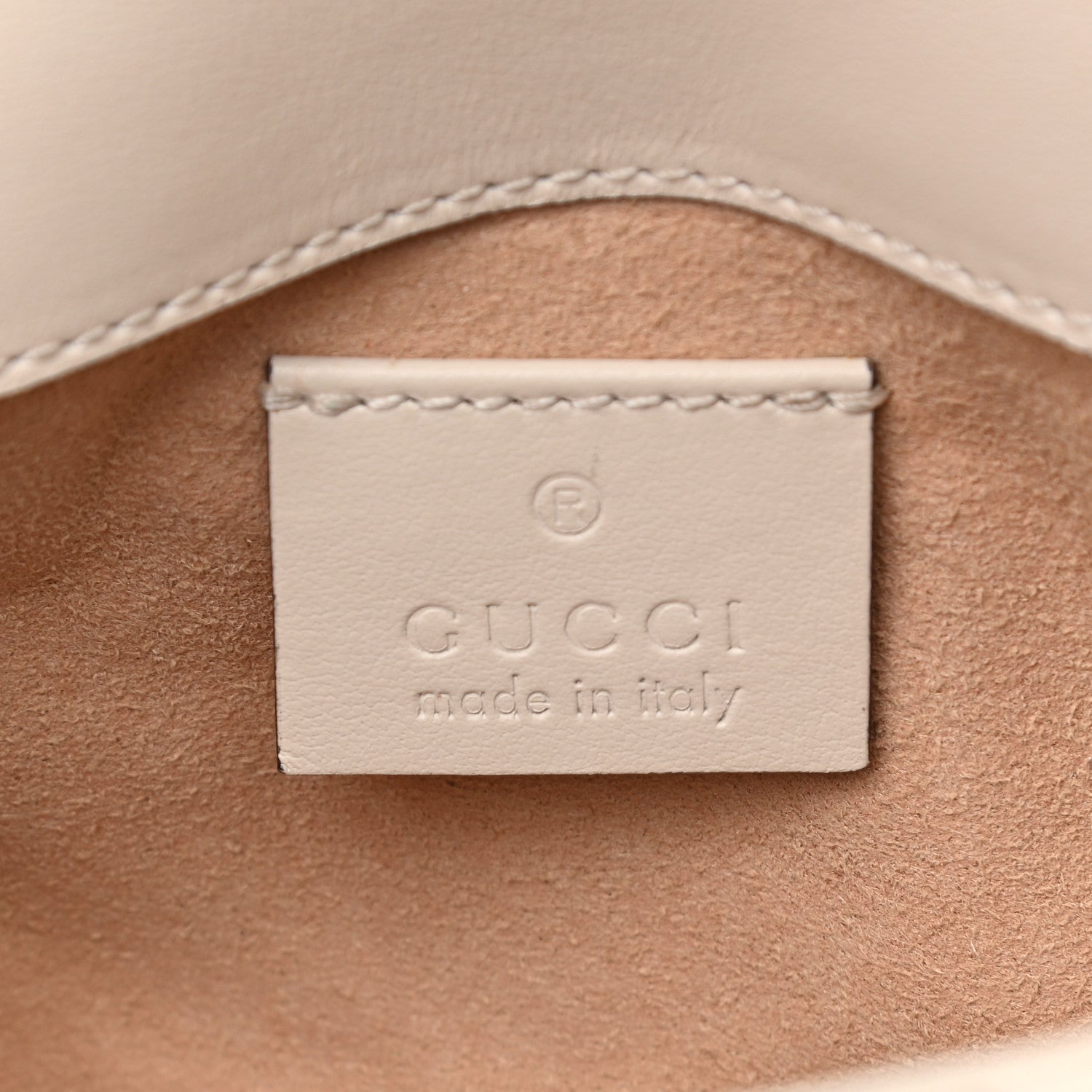 Gucci Calfskin Matelasse Super Mini GG Marmont Shoulder Bag White 6 of 11