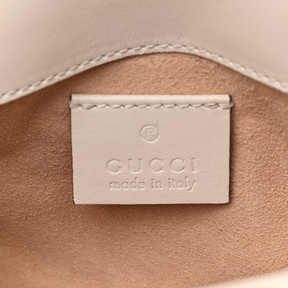 Gucci Calfskin Matelasse Super Mini GG Marmont Shoulder Bag White 6 of 11