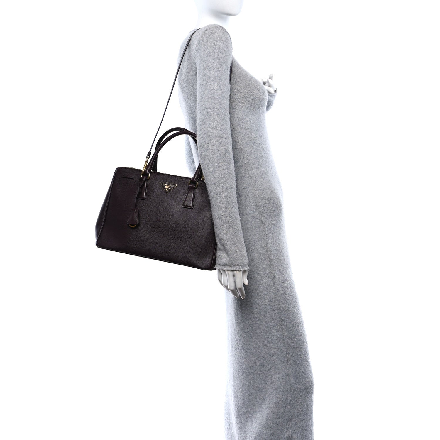 Prada Saffiano Lux Medium Galleria Double Zip Tote Bordeaux 2 of 11