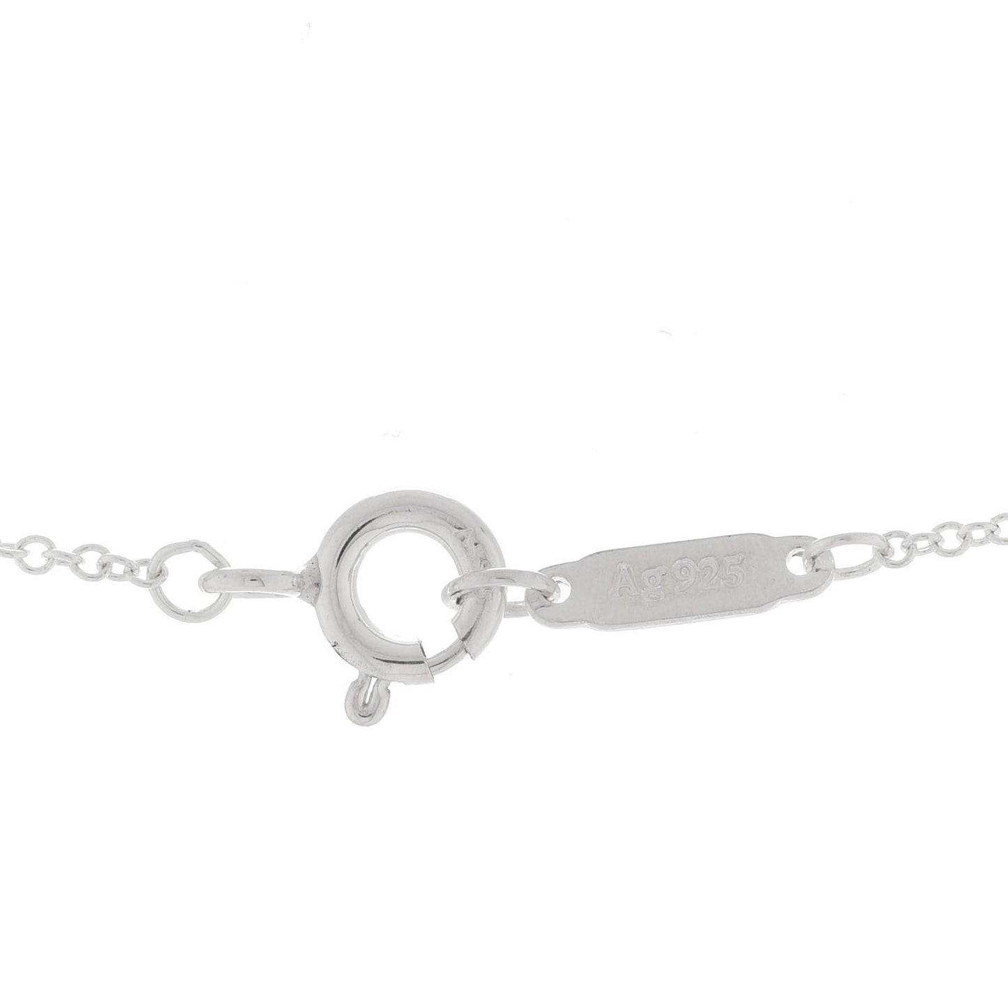 Sterling Silver Mini Oval Key Pendant Necklace