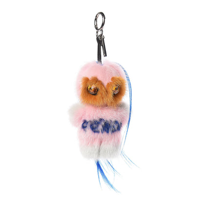 Fendi Mink Fur Crystal Fendirumi Piro-Chan Monster Bag Bug Charm Marshmallow 1 of 4