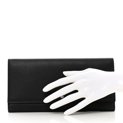 Alexander McQueen Calfskin Skull Clutch Wallet Black 2 of 6